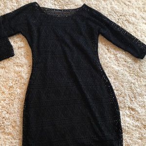 Mini fitted black dress
